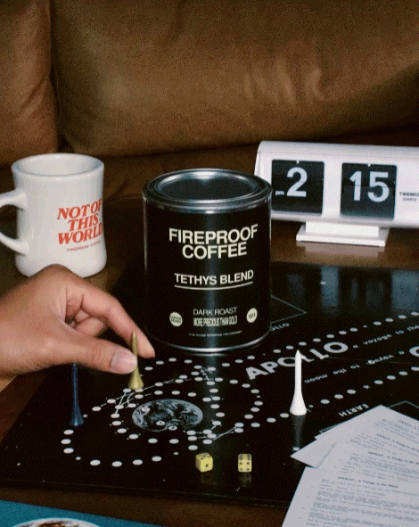 Tethys Blend Whole Bean Dark Roast Coffee Can