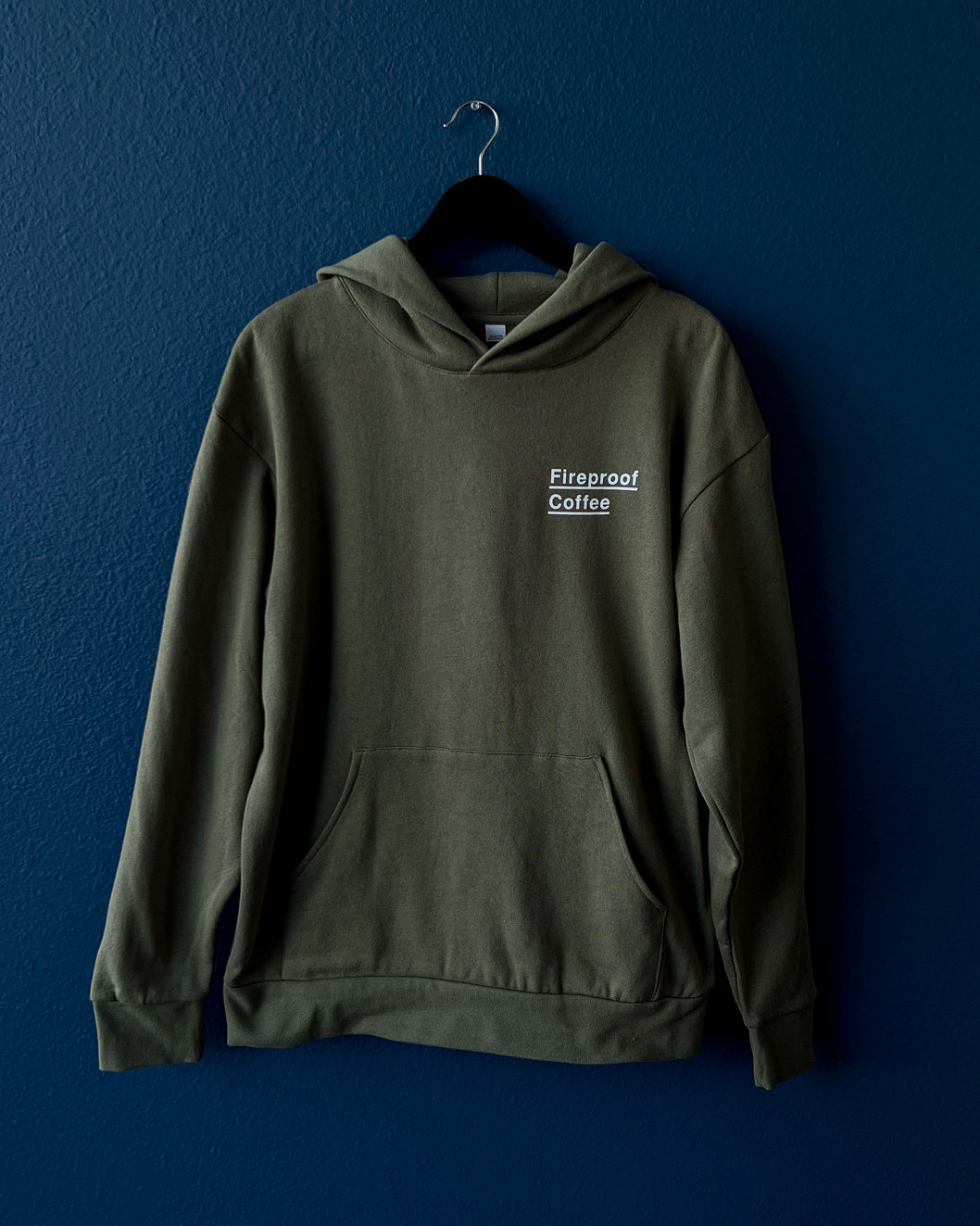 Market Open to Public Moss Green Hoodie