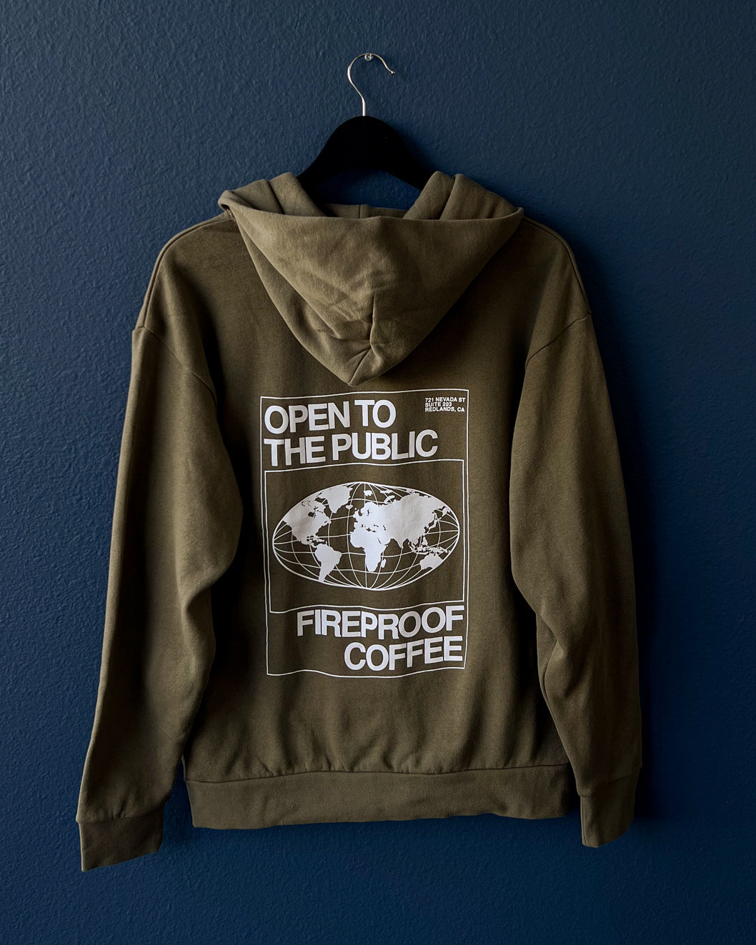 Market Open to Public Moss Green Hoodie