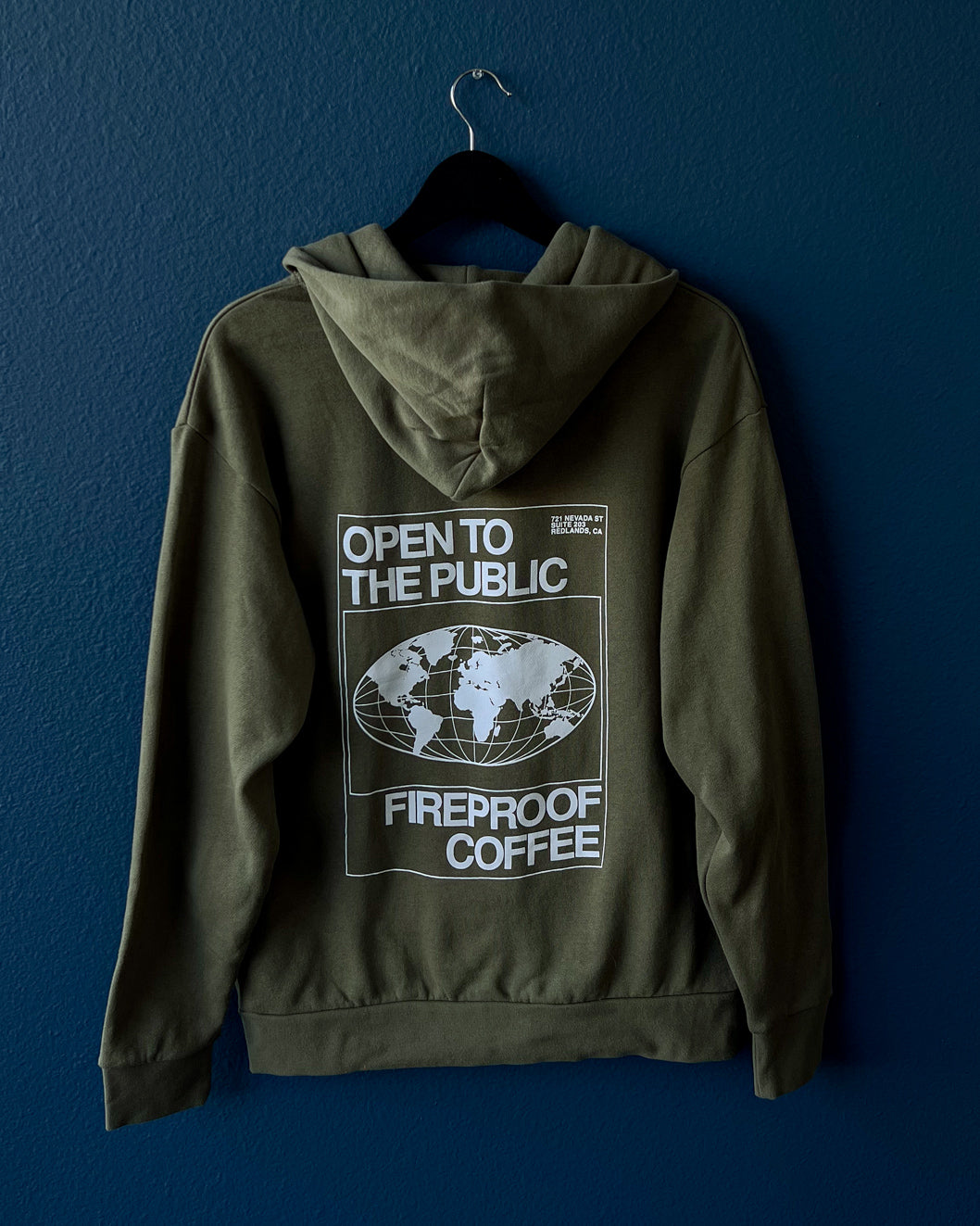 Market Open to Public Moss Green Hoodie