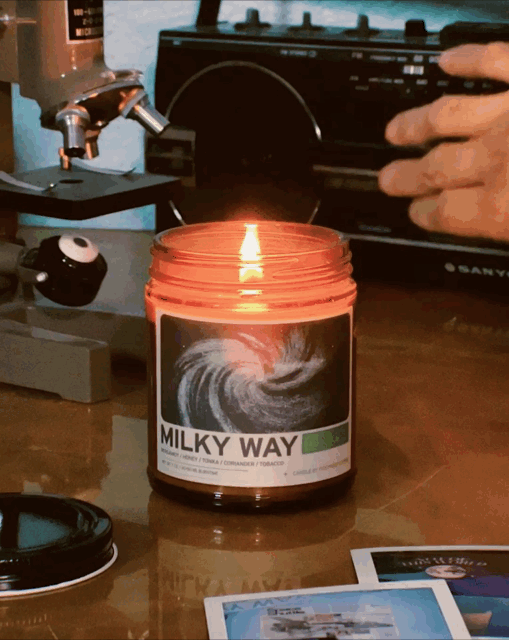 Milky Way Wooden Wick Candle