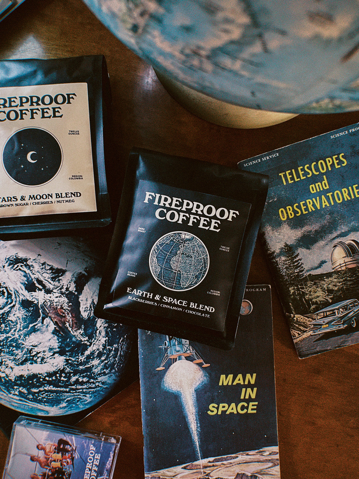 Earth and Space Blend Whole Bean Dark Roast Coffee Bag