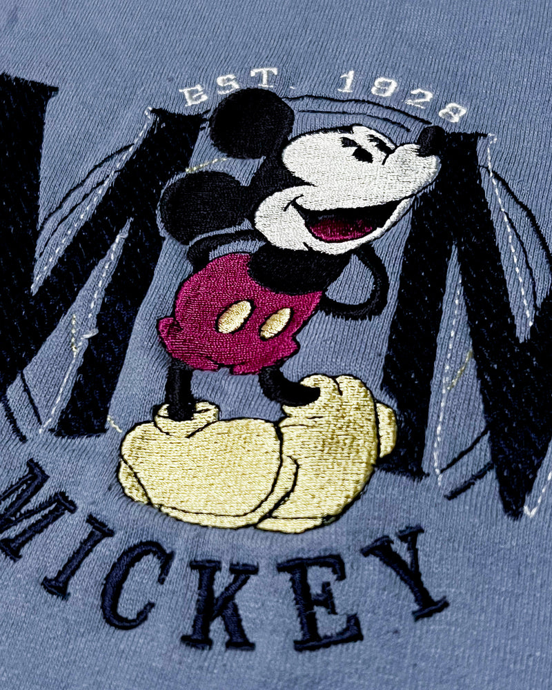 (L) Vintage Mickey Mouse "MM" Embroidered Crewneck Sweater
