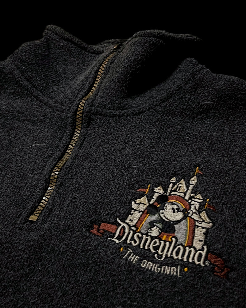 (S/M) Vintage The Original Mickey Mouse Disneyland Embroidered Quarter Zip Sweater