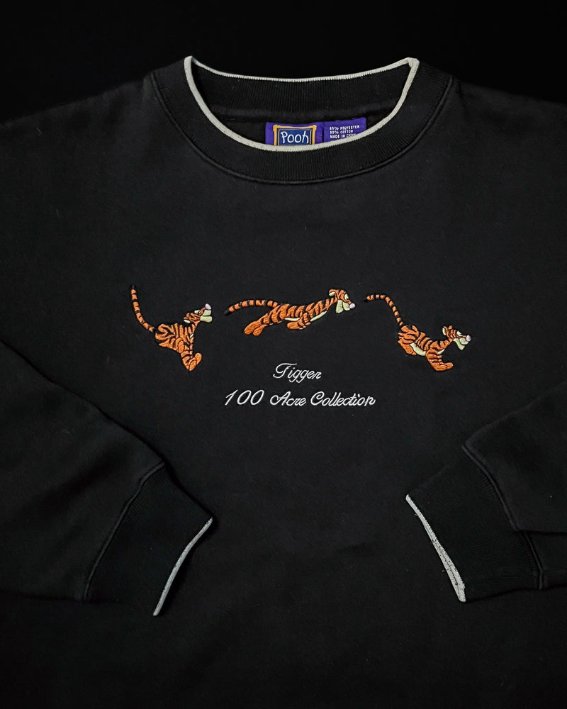 (M) Vintage Tigger 100 Acre Collection Embroidered Crewneck Sweater