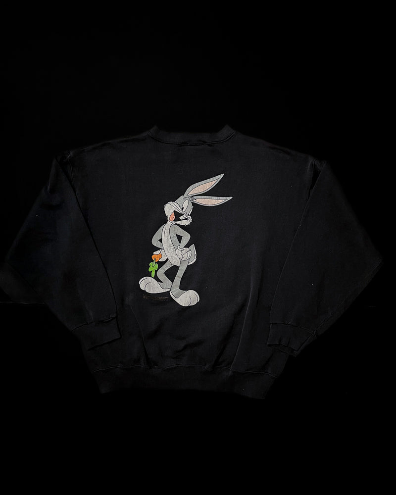 (M) Vintage Bugs Bunny Holding a Carrot Embroidered Crewneck Sweater