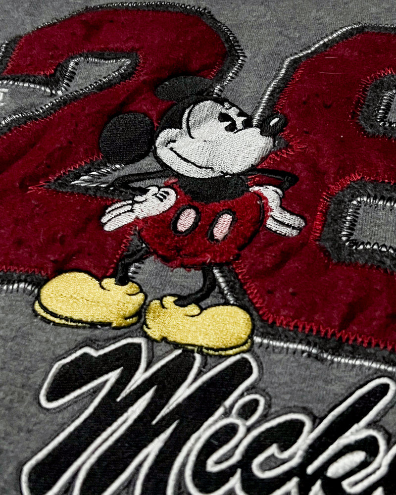 (4X) Vintage Classic Mickey Grey Embroidered Hoodie Sweater