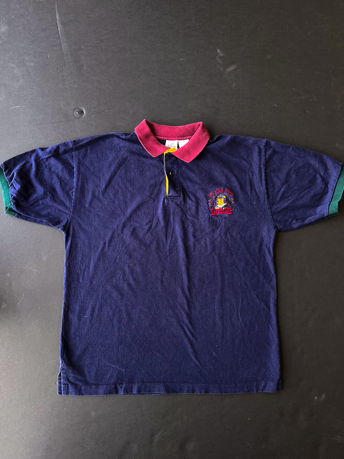 Pooh 100 Acre Wood Lodge Embroidered Button-Up Shirt