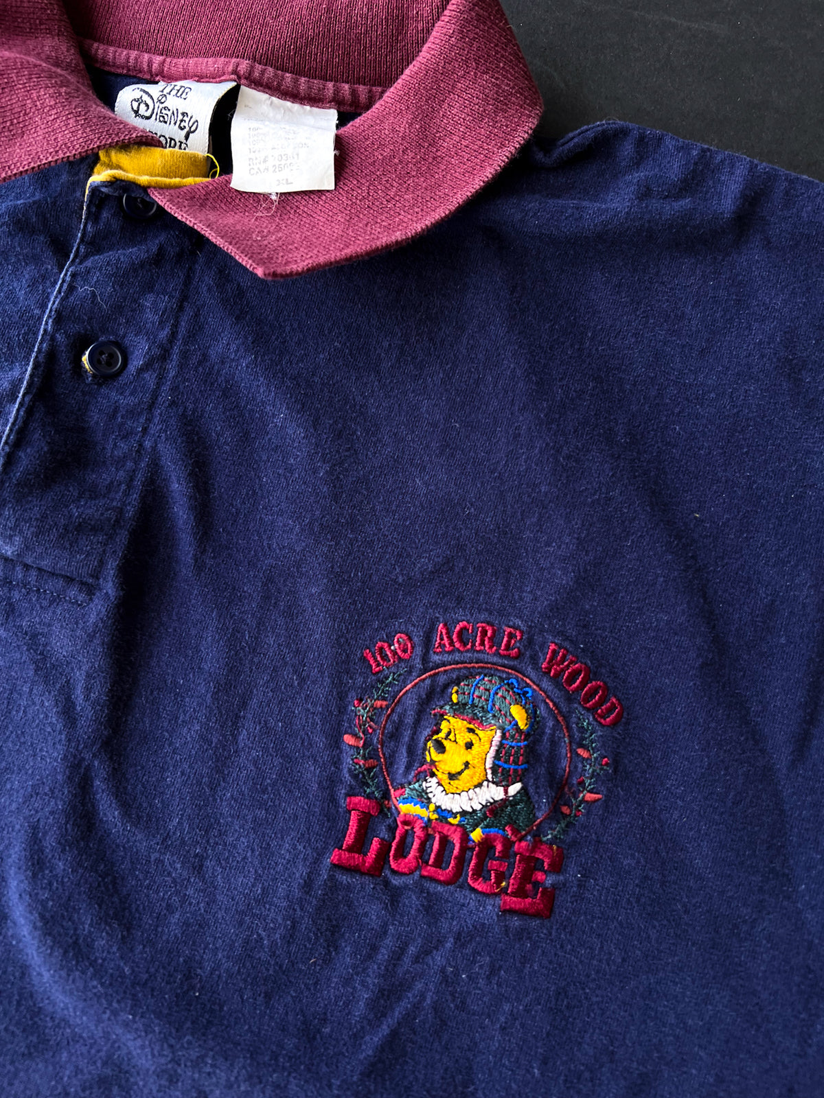 Pooh 100 Acre Wood Lodge Embroidered Button-Up Shirt