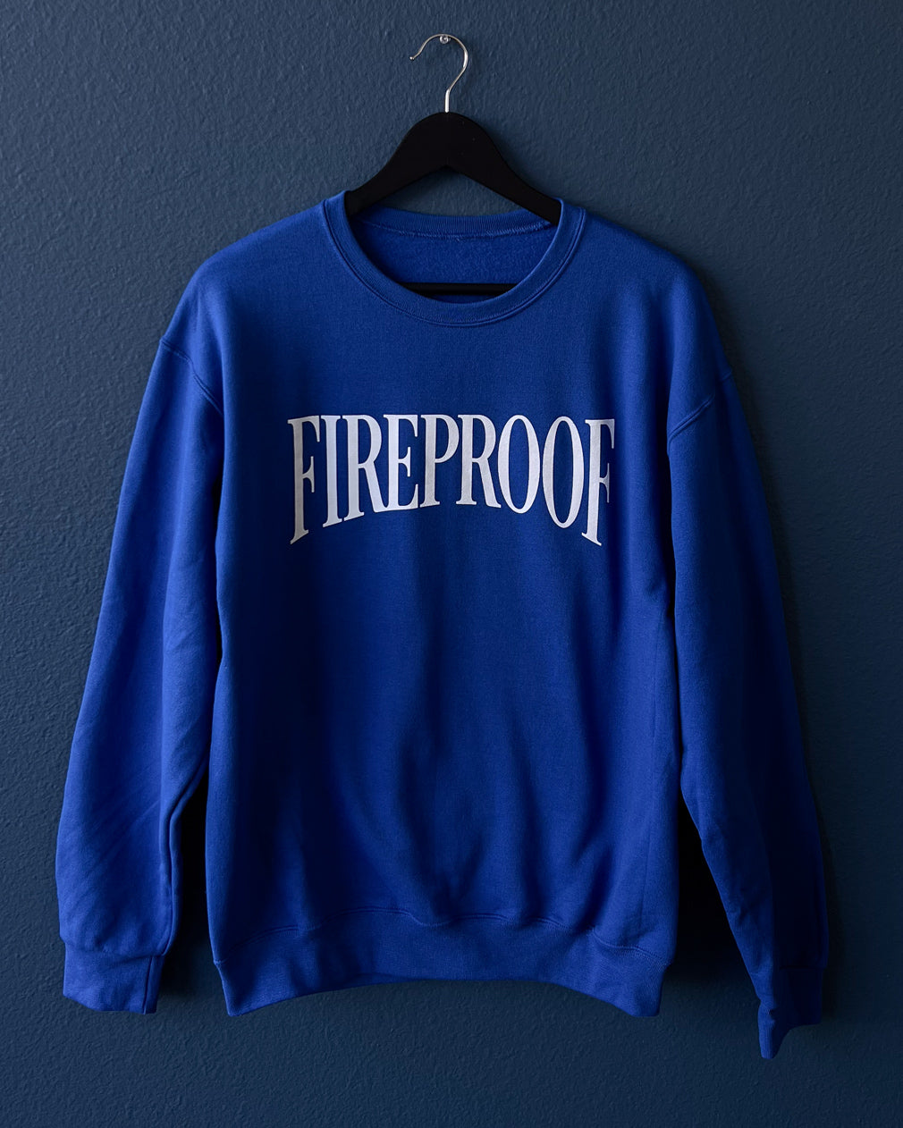 Market Fireproof Blue Crewneck Sweater