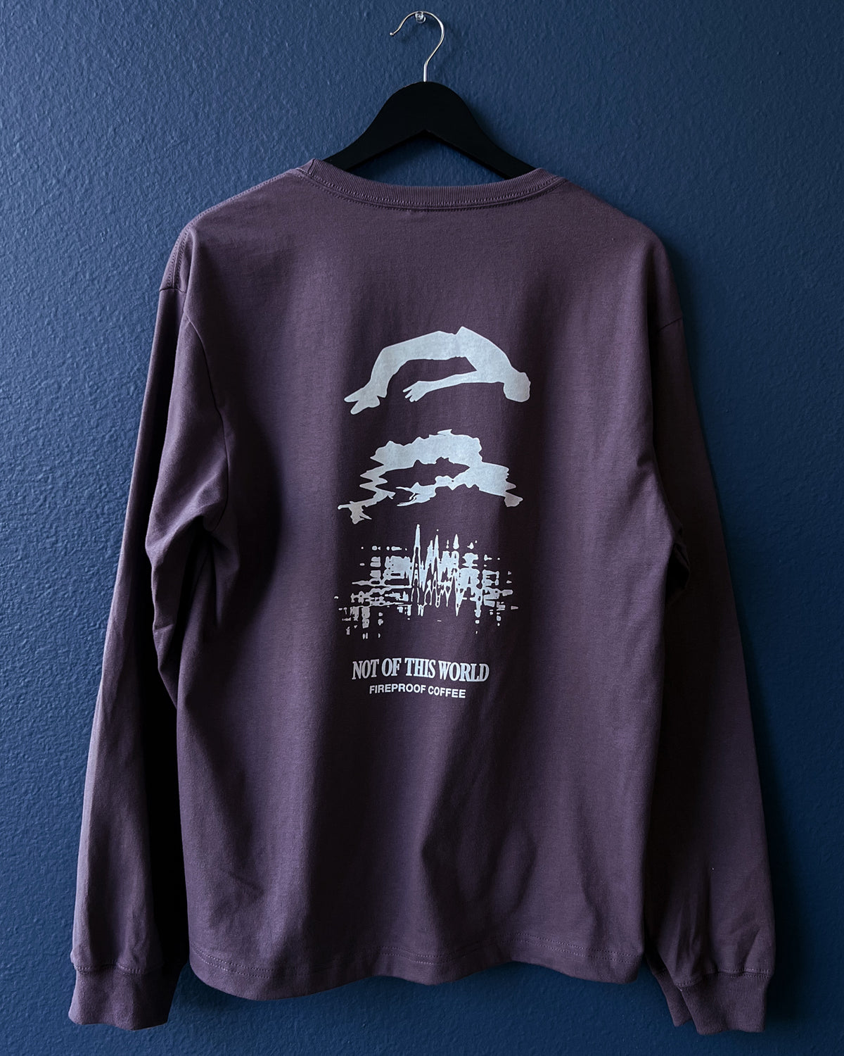 Market Falling Man Dusty Plum Long-Sleeve Shirt