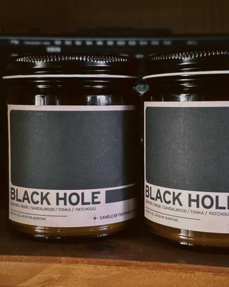 Black Hole Wooden Wick Candle