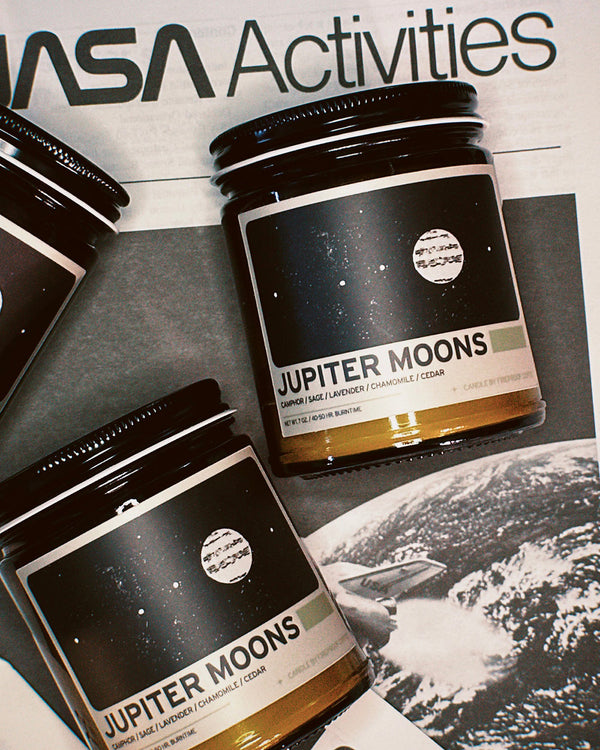 Jupiter Moons Wooden Wick Candle