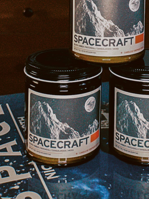 Spacecraft Wooden Wick Candle